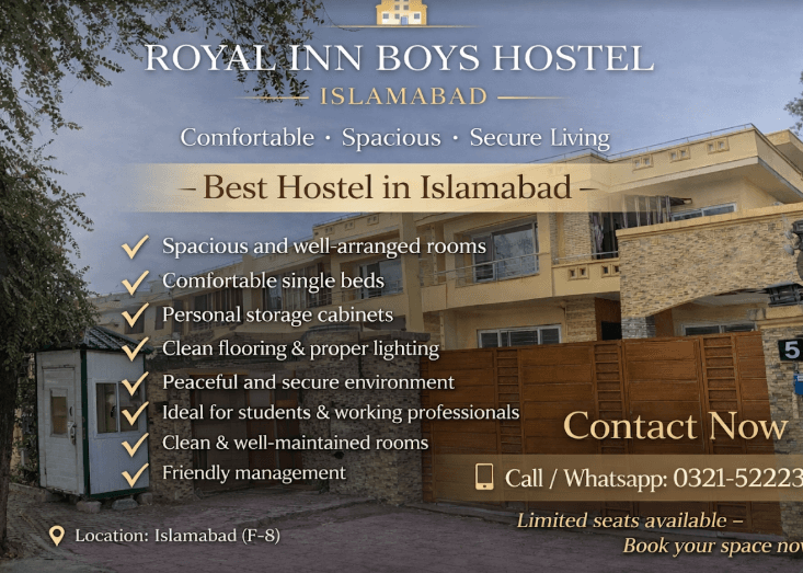 Royal Inn Boys Hostel F-8