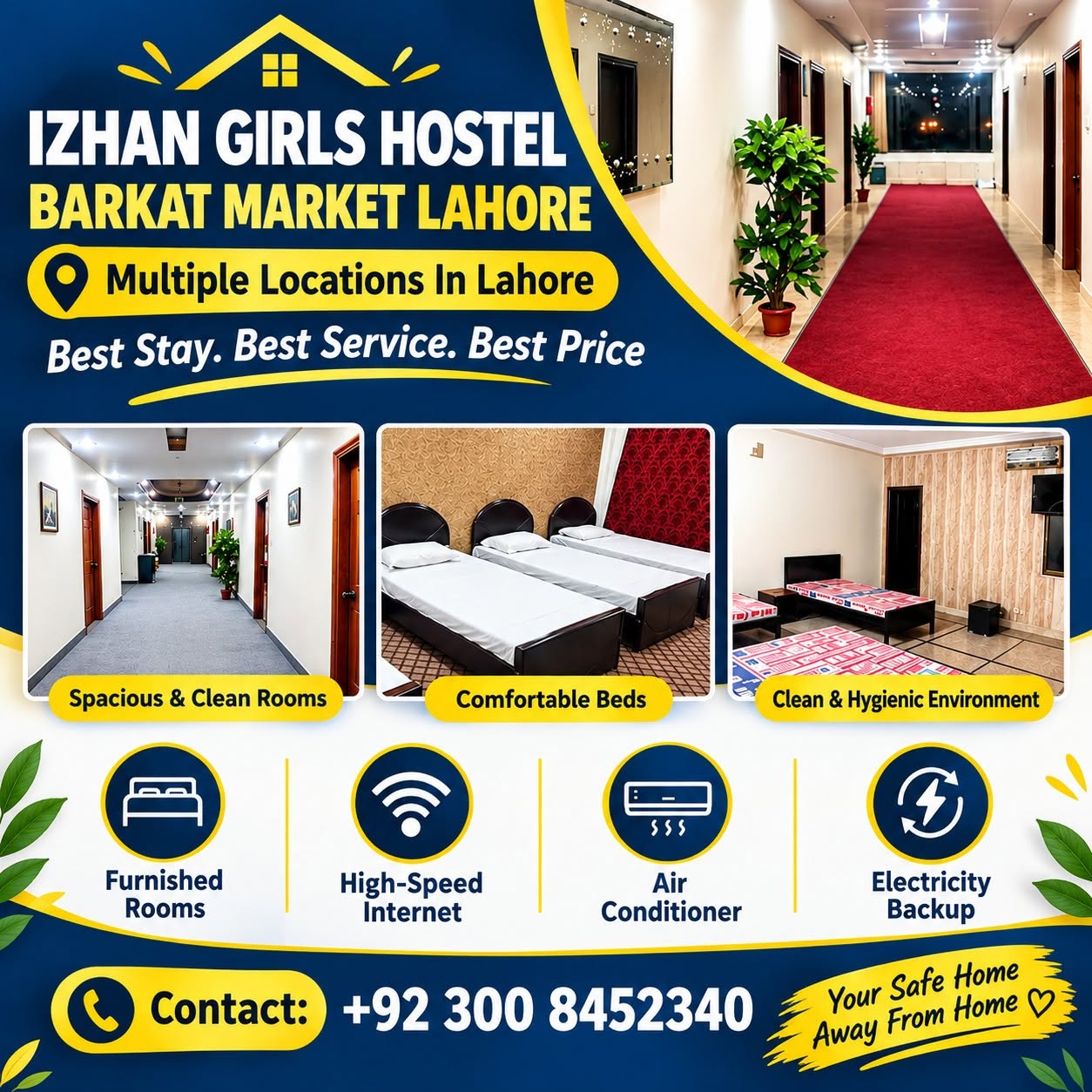 Izhan Girls Hostel (Barkat Market)