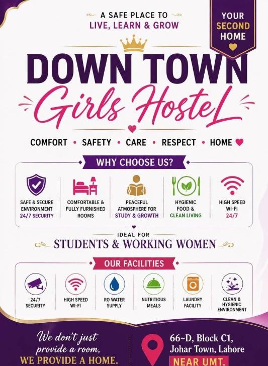 Down Town Girls Hostel (Johar Town)